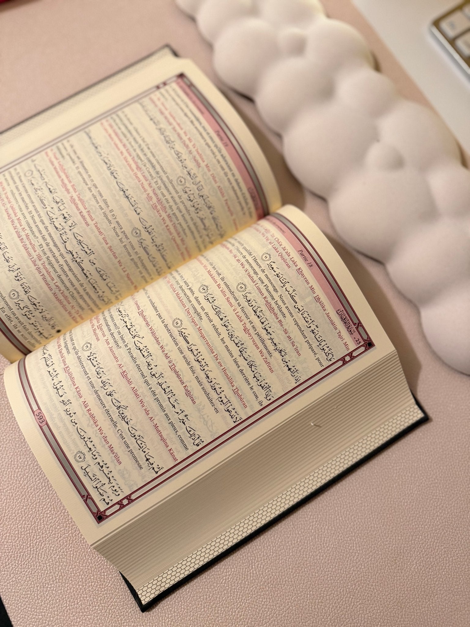 Coran Luxe – Arabe, Français & phonétique | Edition Cuir Gris - MIRAYA