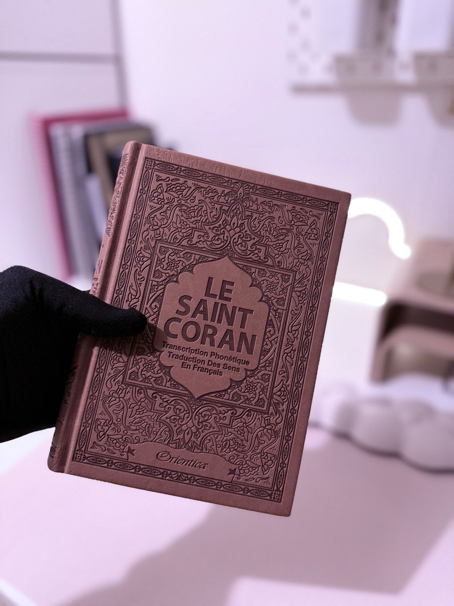 Coran Luxe Arabe, Français & phonétique Edition Cuir Marron