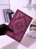 coran rose couverture en daim arabe et français