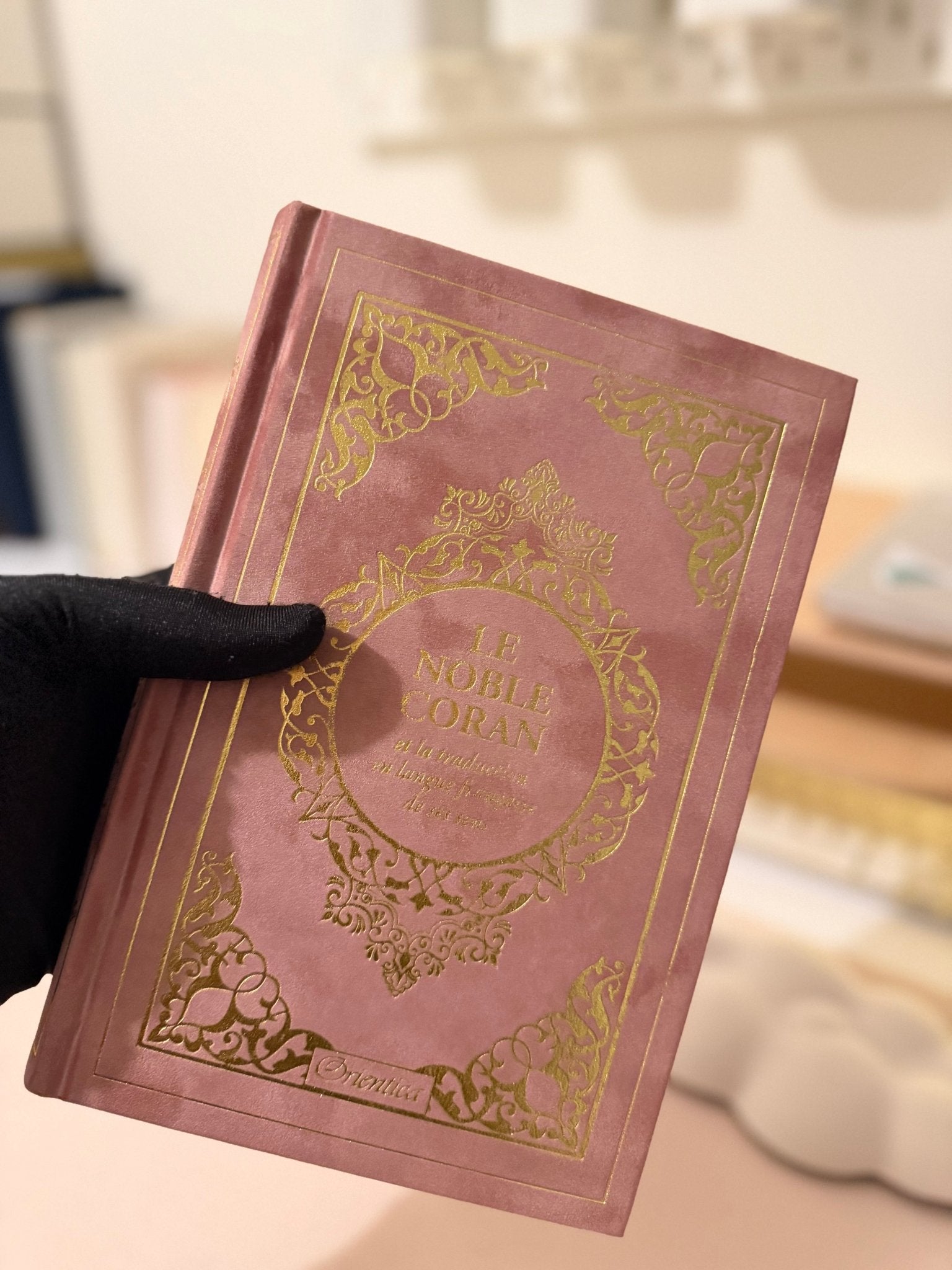 Coran Luxe – Arabe & Traduction Française | Edition Daim Vieux Rose - MIRAYA
