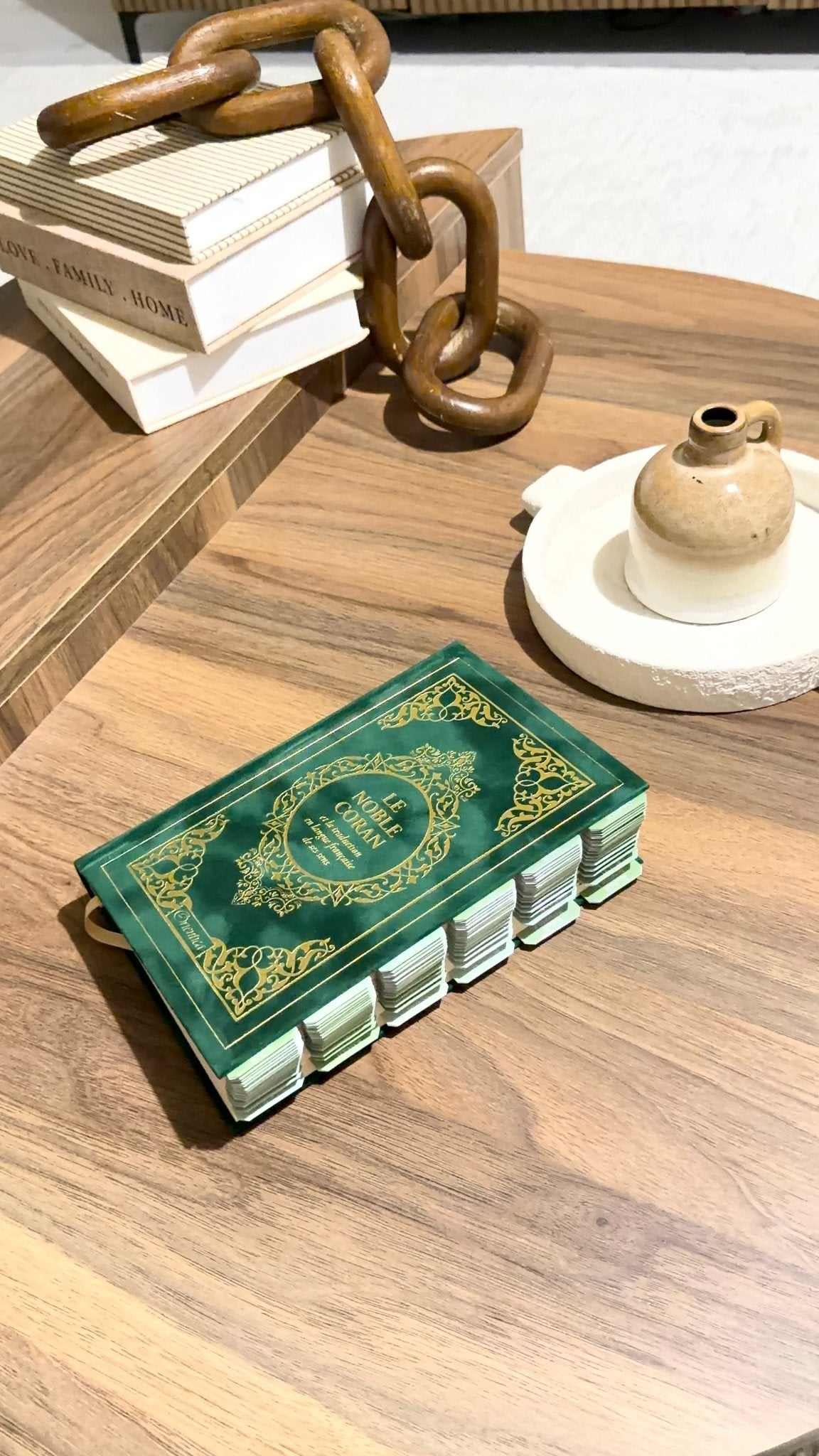 Coran vert français arabe & onglets premium - MIRAYA