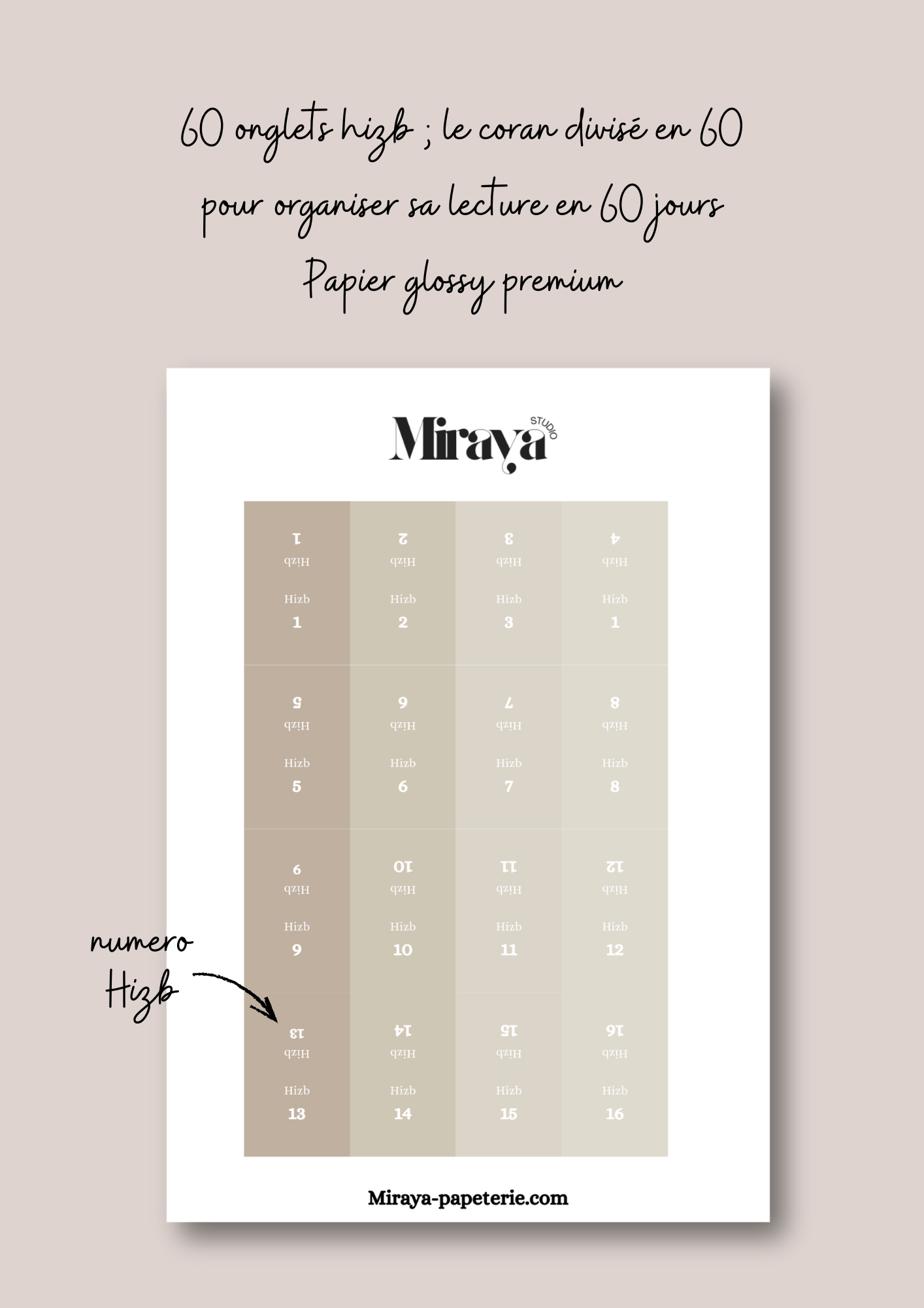 Onglets Coran Premium Miraya nude - MIRAYA