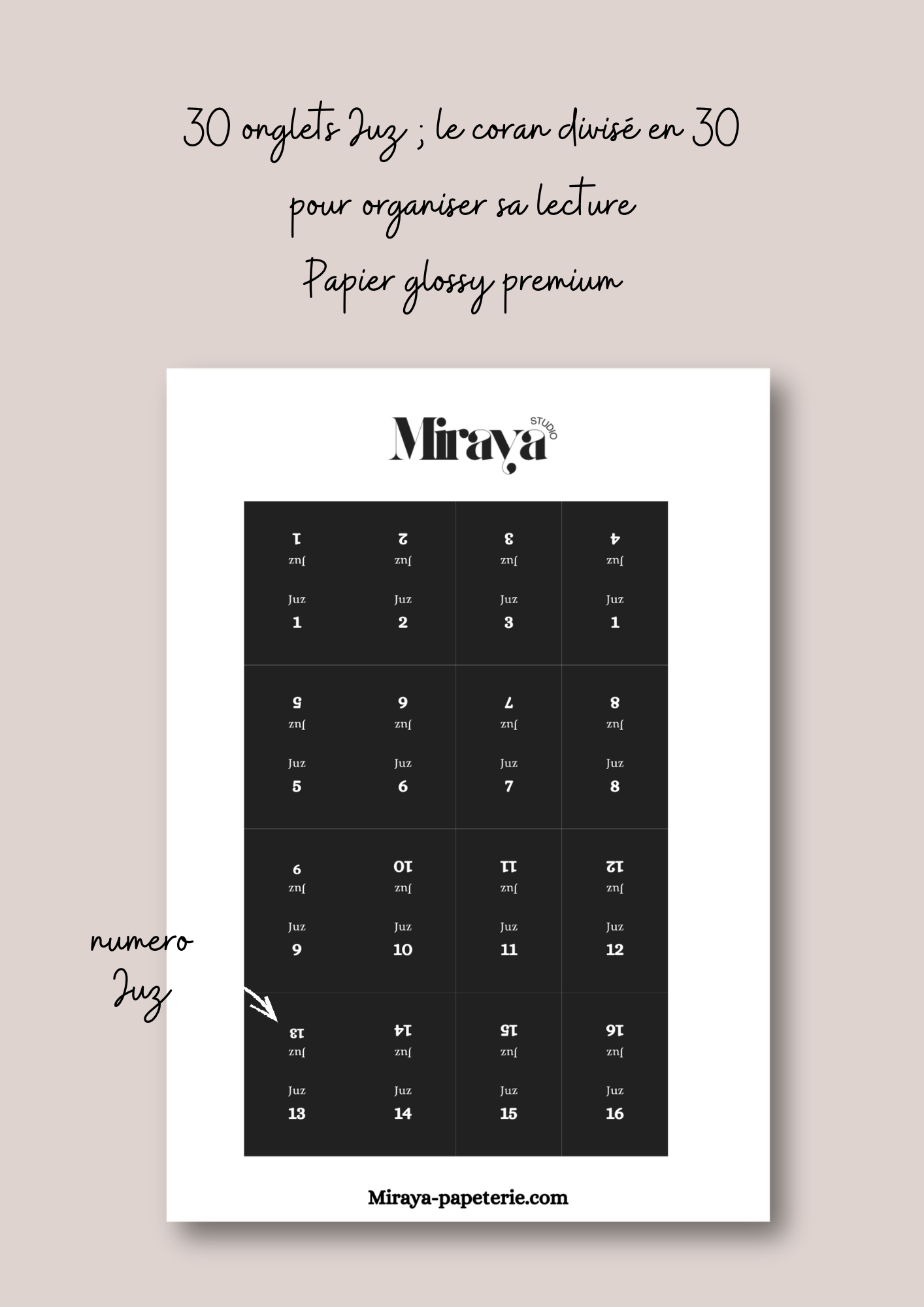 Onglets Juz Premium Miraya Noir - MIRAYA