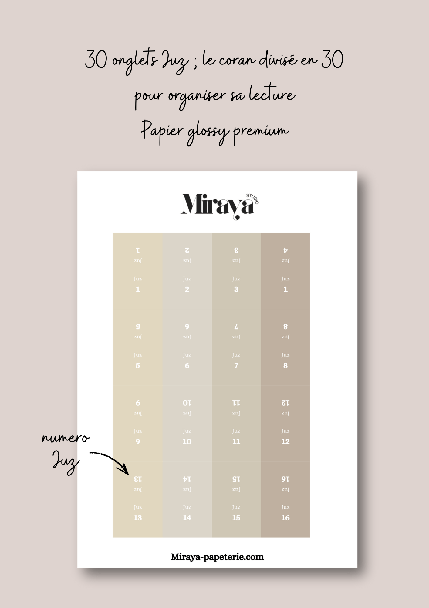 Onglets Juz Premium Miraya nude - MIRAYA