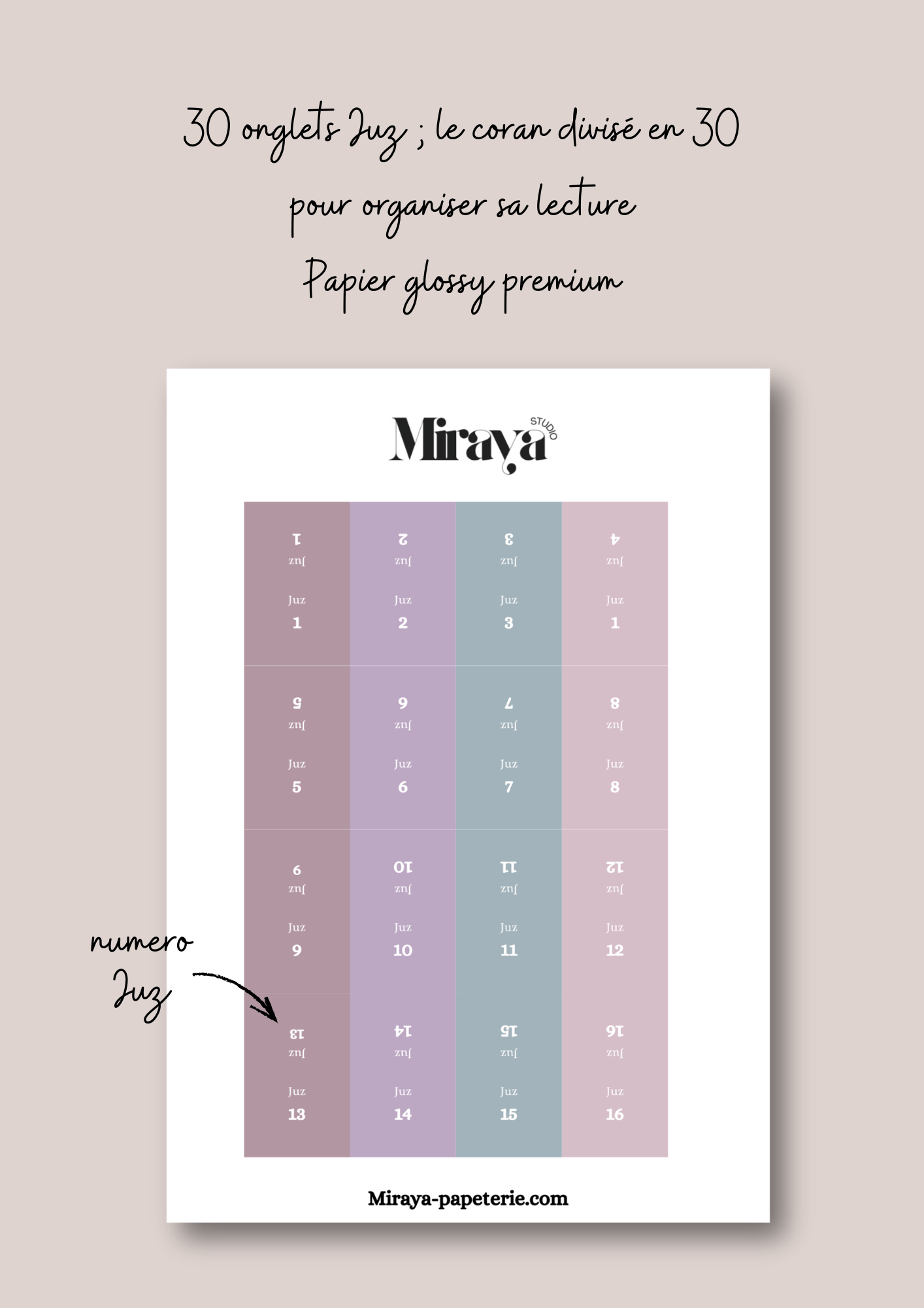 Onglets Juz Premium Miraya Pastel - MIRAYA